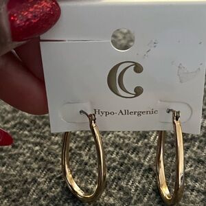 Charming Charlie Gold Teardrop Earrings